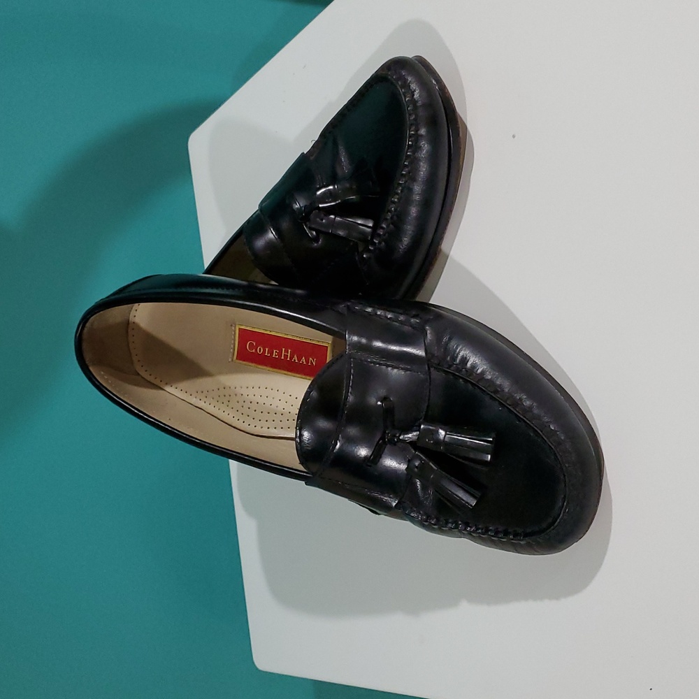 Cole Haan Men's Black Leather Loafers 10.5